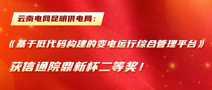 道一云携手云南电网昆明供电局斩获2024年度鼎新杯二等奖！
